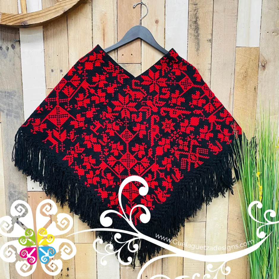 Arbol de la Vida Design Embroider Poncho - Mañanita