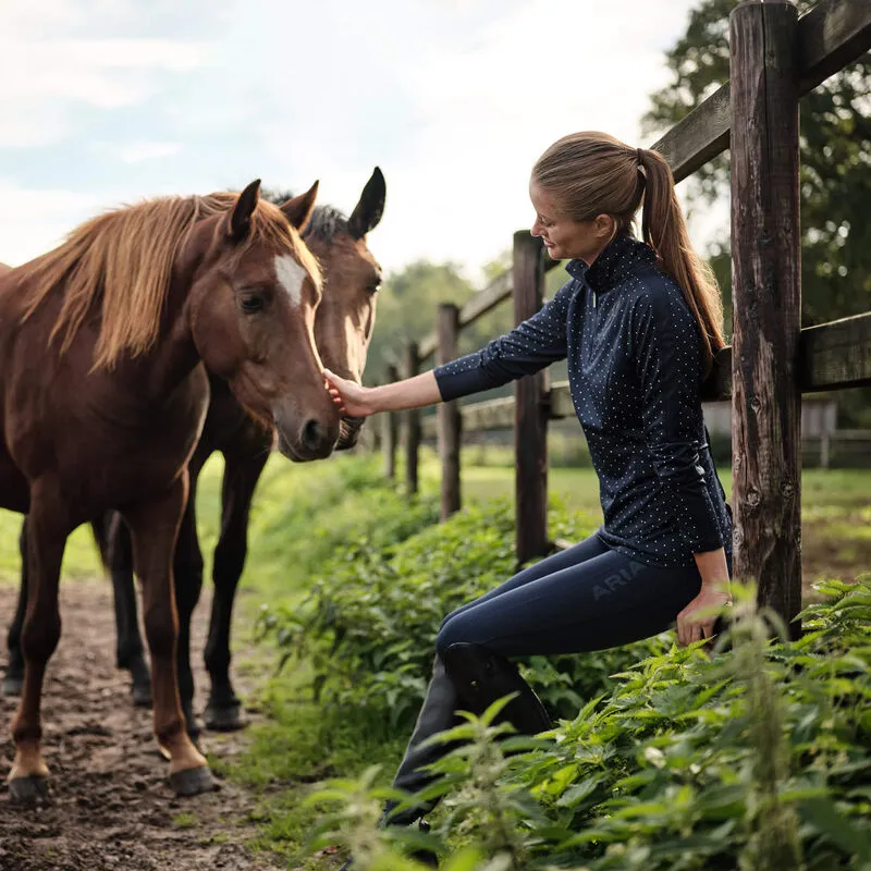 Ariat Sunstopper 3.0 Quarter Zip Navy Dot