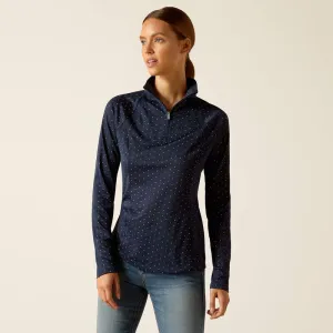 Ariat Sunstopper 3.0 Quarter Zip Navy Dot