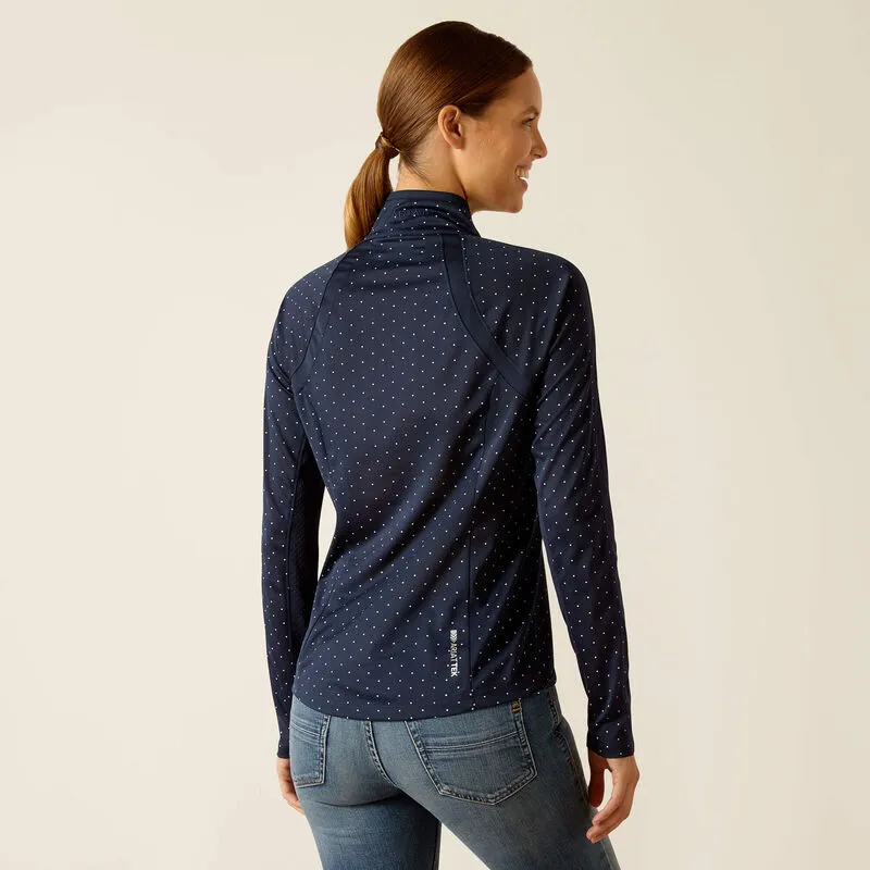 Ariat Sunstopper 3.0 Quarter Zip Navy Dot