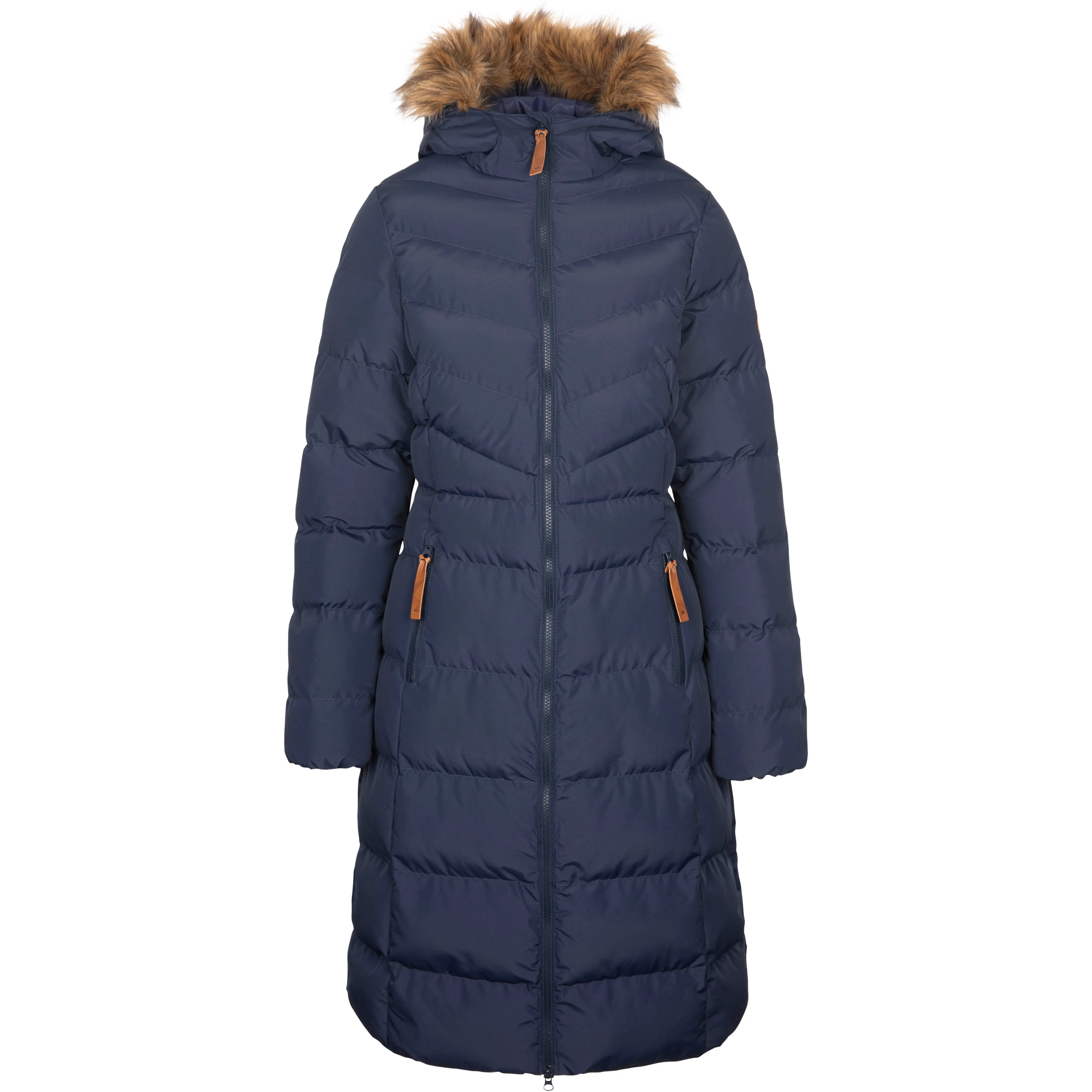 Audrey Women's Padded Long Length Jacket in Navy