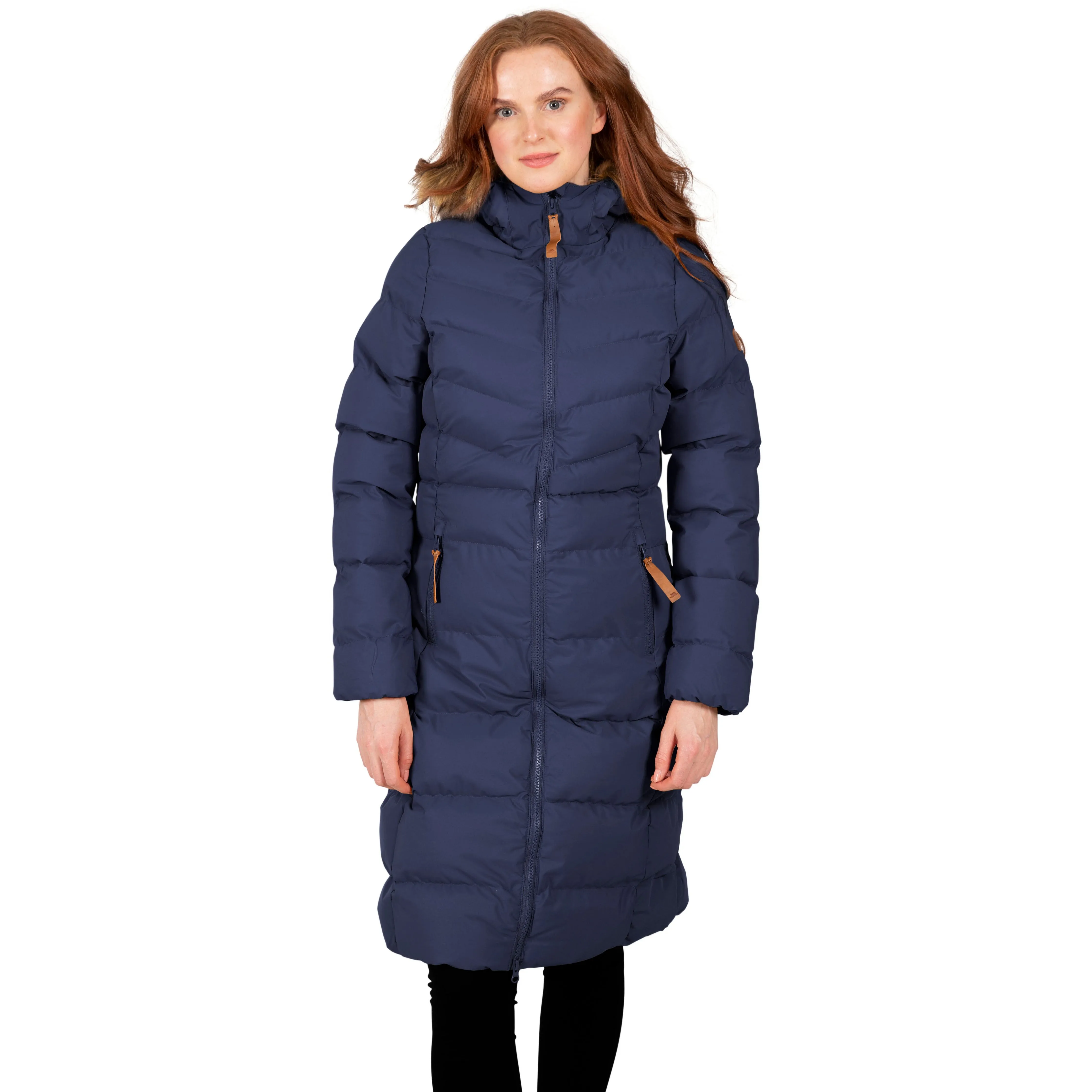 Audrey Women's Padded Long Length Jacket in Navy