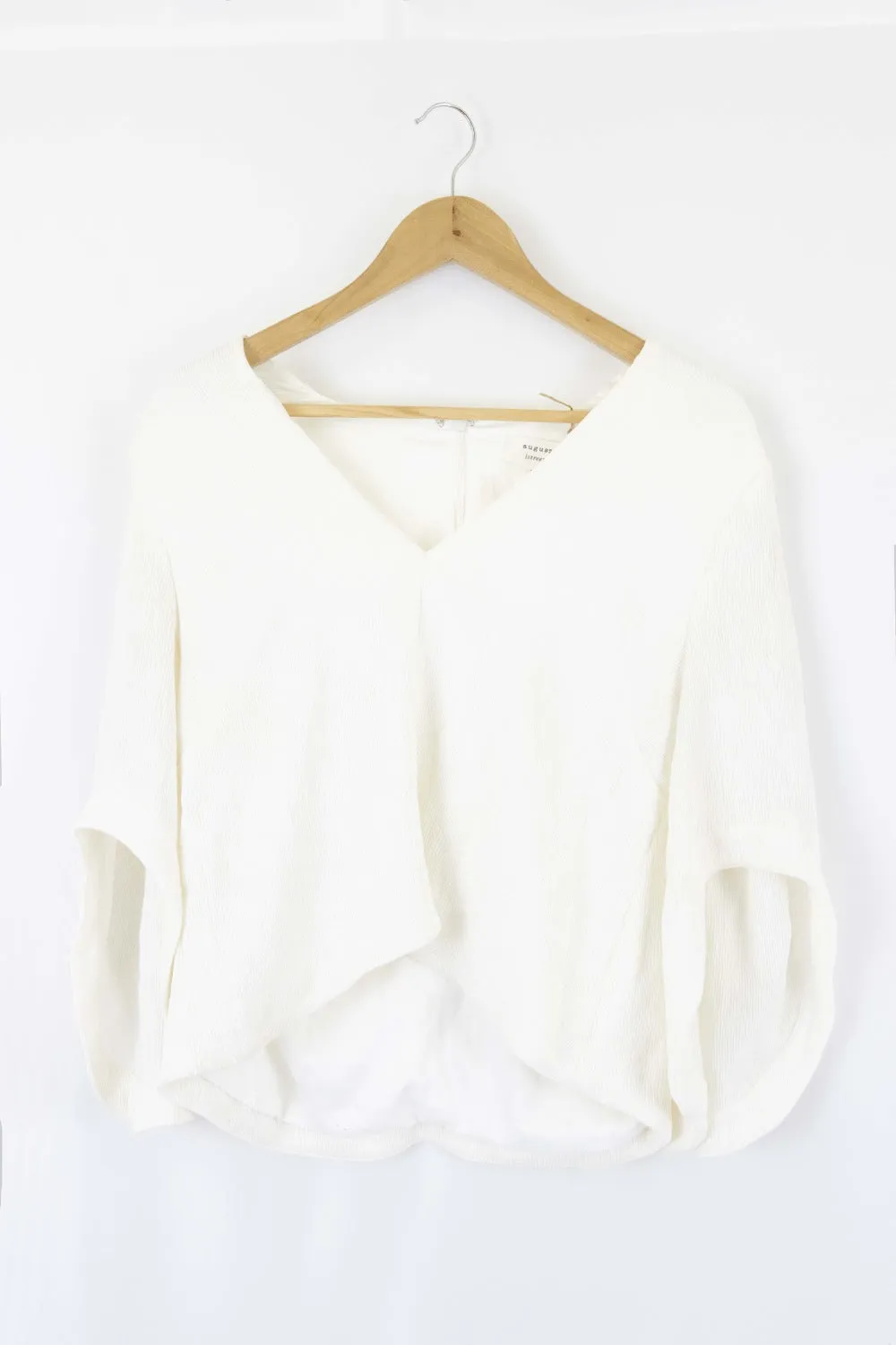 August Street White Longsleeve Top S