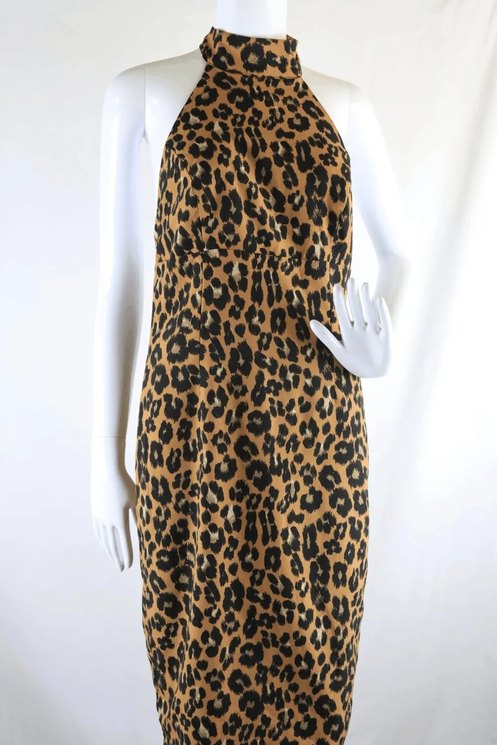 Bardot Animal Print Halter Dress 10