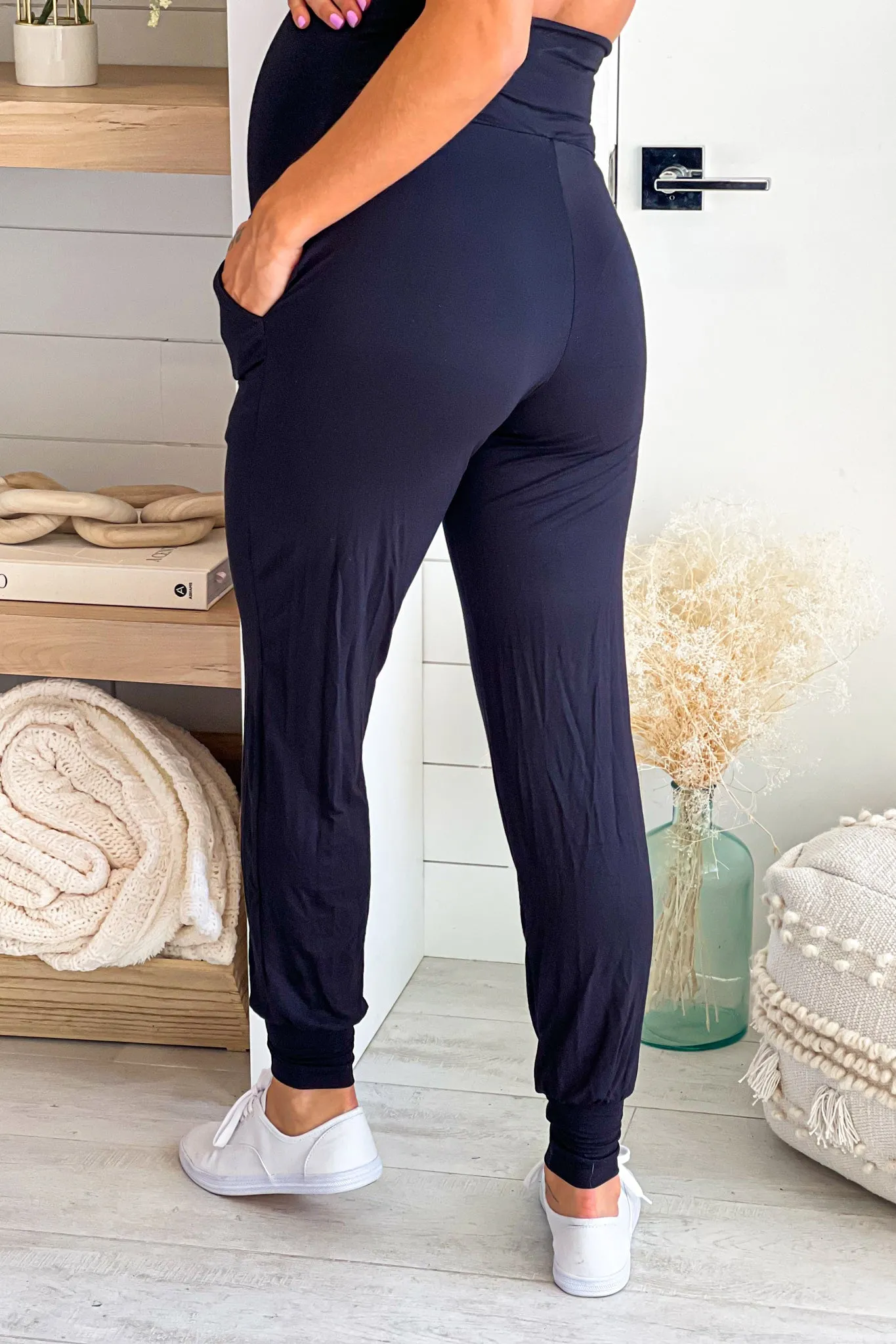 Black Maternity Jogger Pants