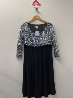 BNWT JoJo Maman Bebe Maternity Dress Black Sequins Size 10