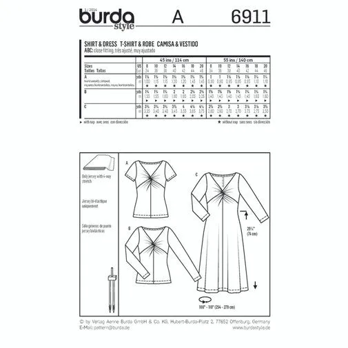 Burda Dress and Tops 6911