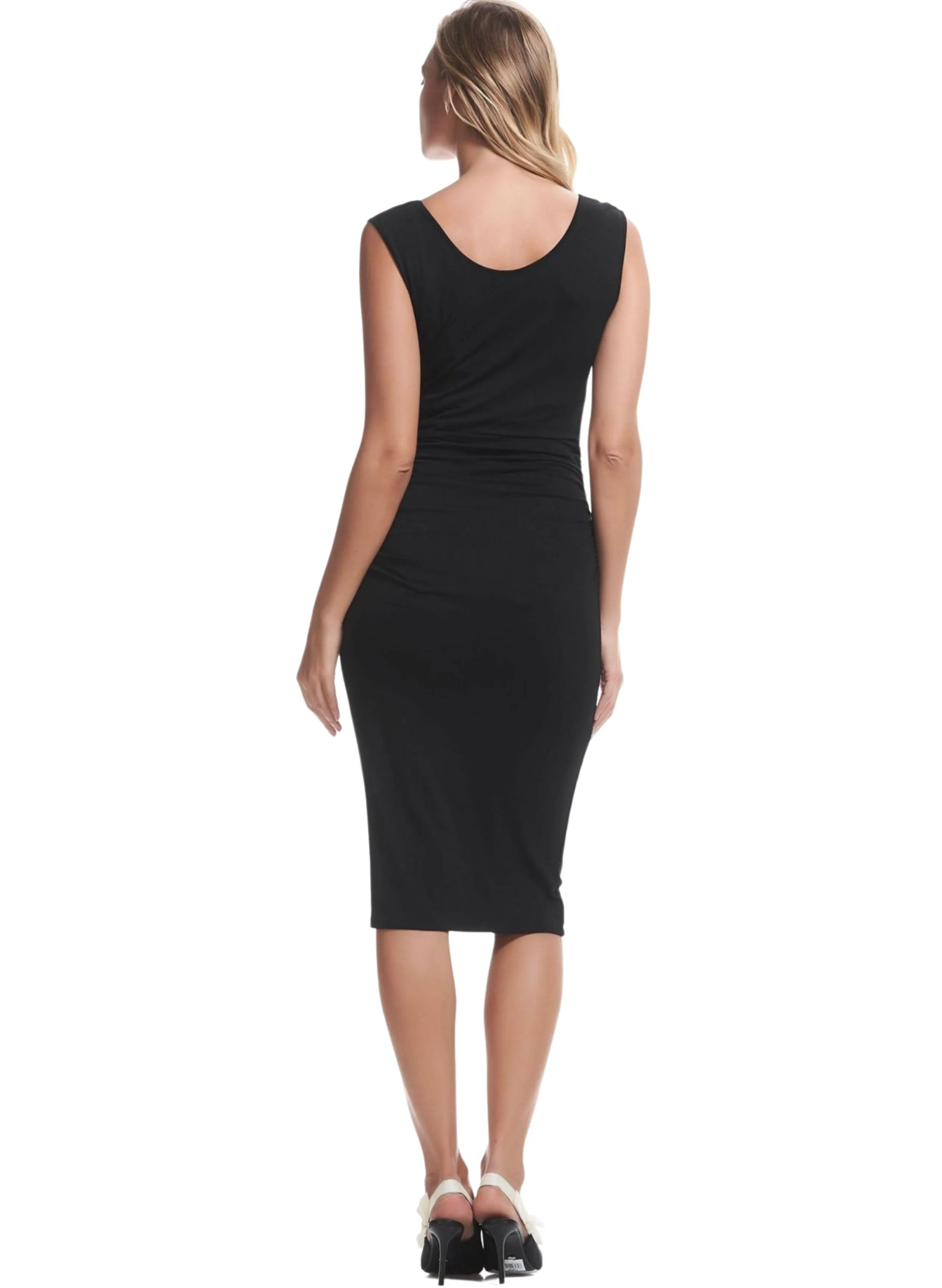 Celina Maternity & Nursing Tank Dress - Black