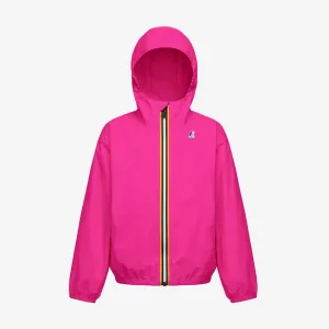 Claude - Kids Packable Full Zip Rain Jacket in Pink Intense