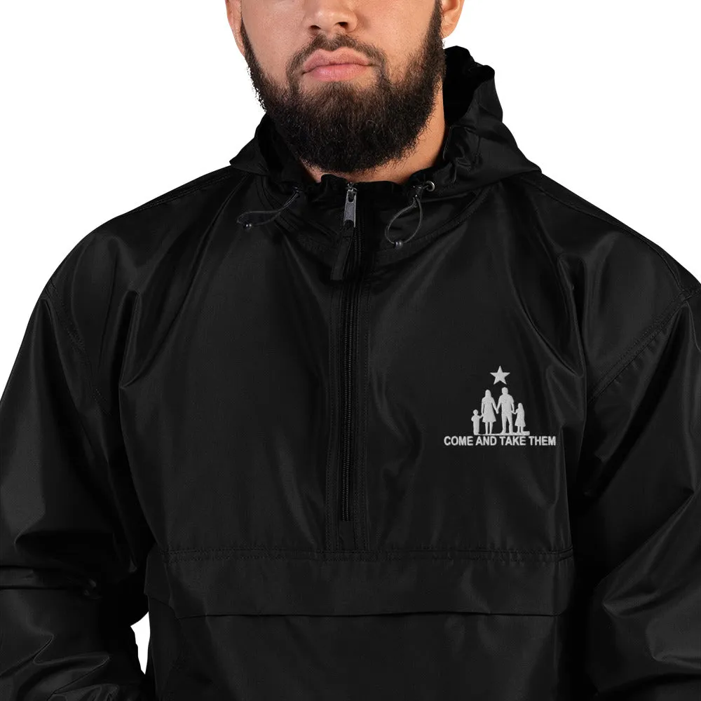 Come and Take them Anti-war Embroidered Champion Packable Jacket