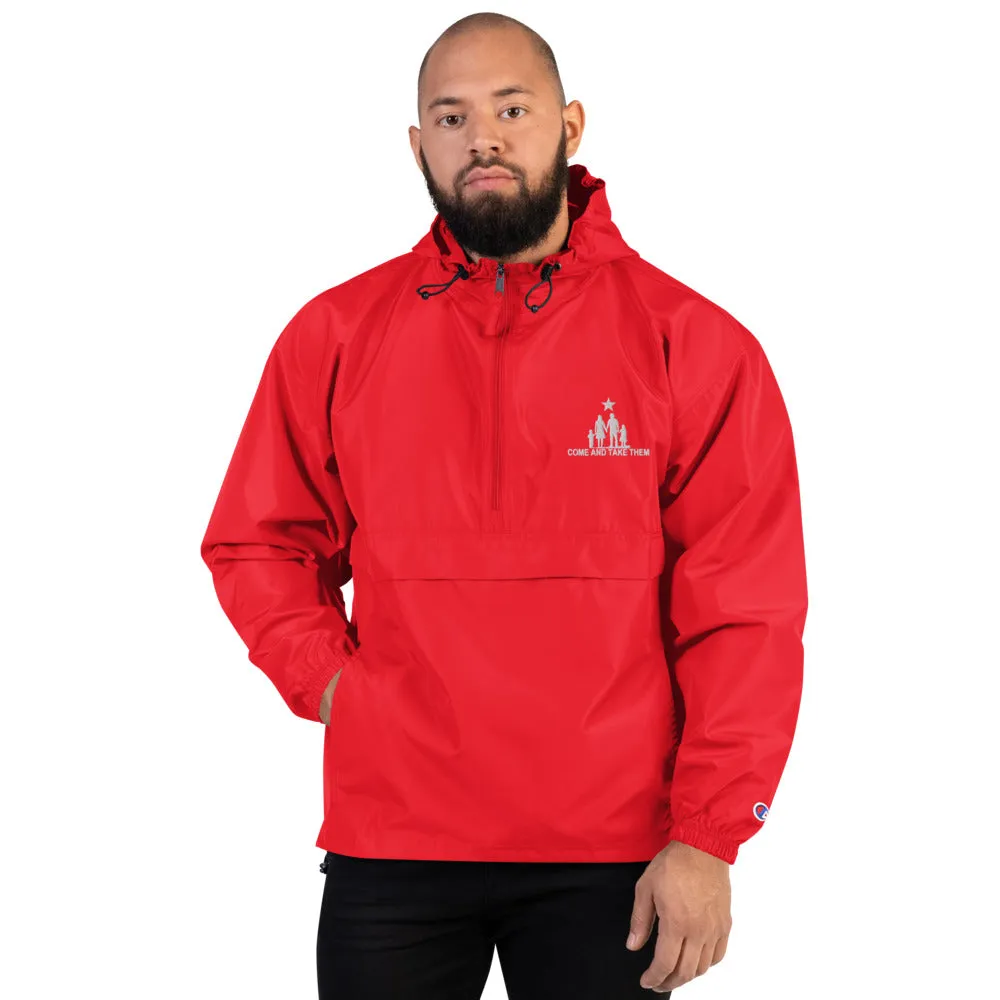 Come and Take them Anti-war Embroidered Champion Packable Jacket