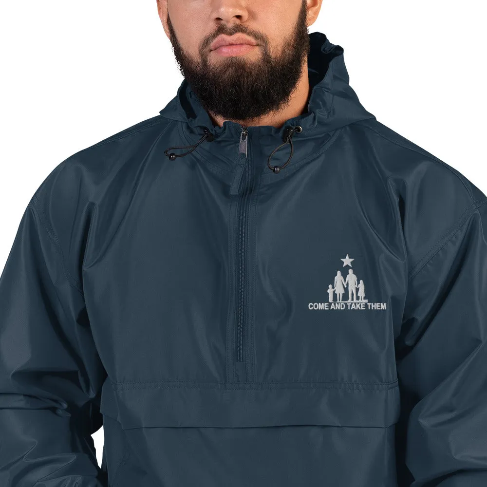 Come and Take them Anti-war Embroidered Champion Packable Jacket