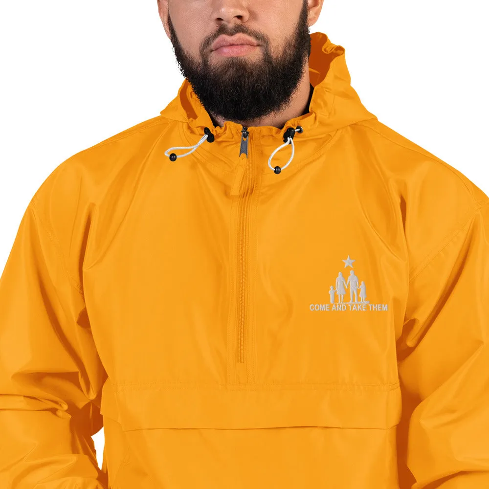 Come and Take them Anti-war Embroidered Champion Packable Jacket