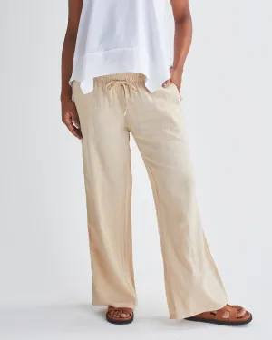 Giulia Maternity Linen Pants in Sand