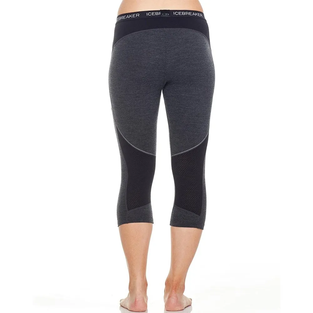 Icebreaker WinterZ BodyFit Zone 260 Women's Legless Thermals - Jet Heather/Black/Black