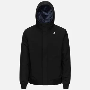 Justin Ripstop Marmotta - Men Jacket in Black Pure - Blue Depht