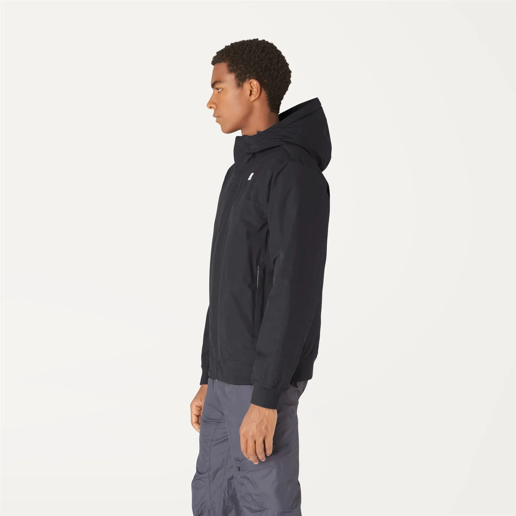 Justin Ripstop Marmotta - Men Jacket in Black Pure - Blue Depht