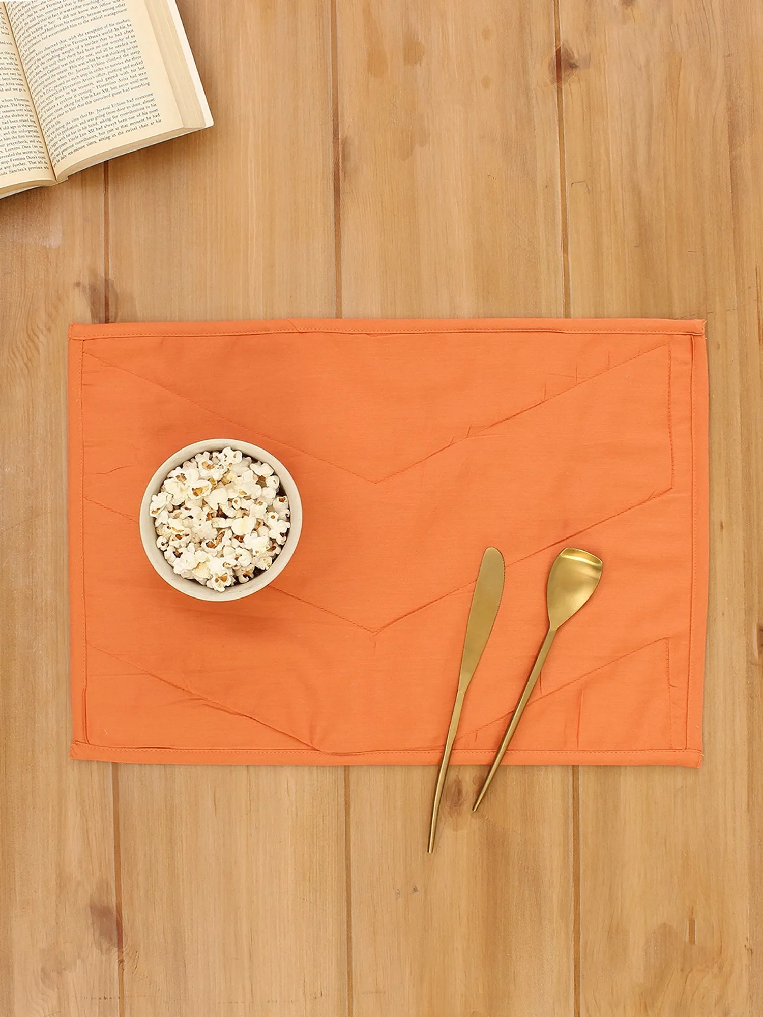 Karanji - Set Of 2 Placemats (Orange)