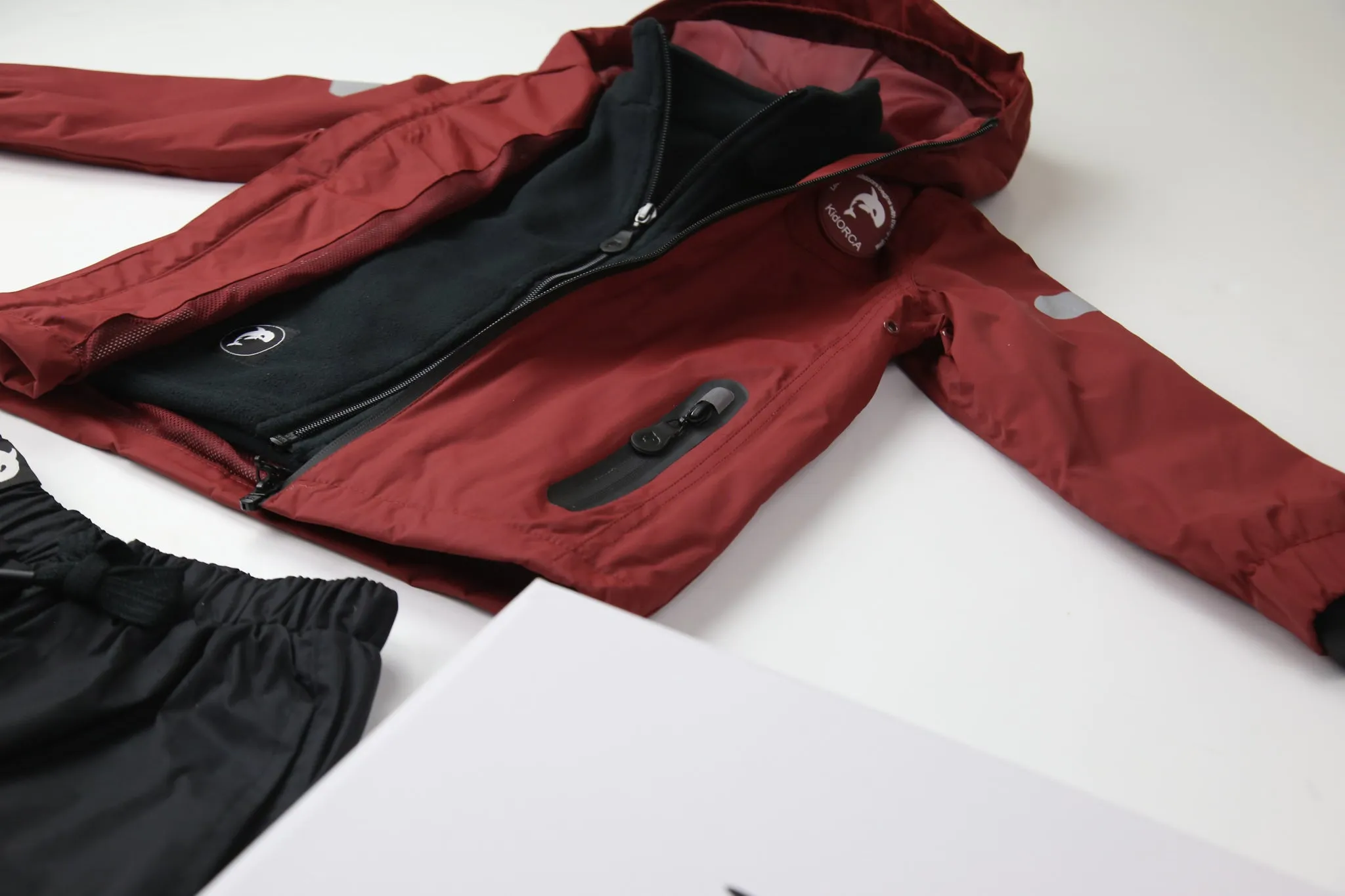 KidORCA Kids Rain Jacket _ Merlot _ Model 2022