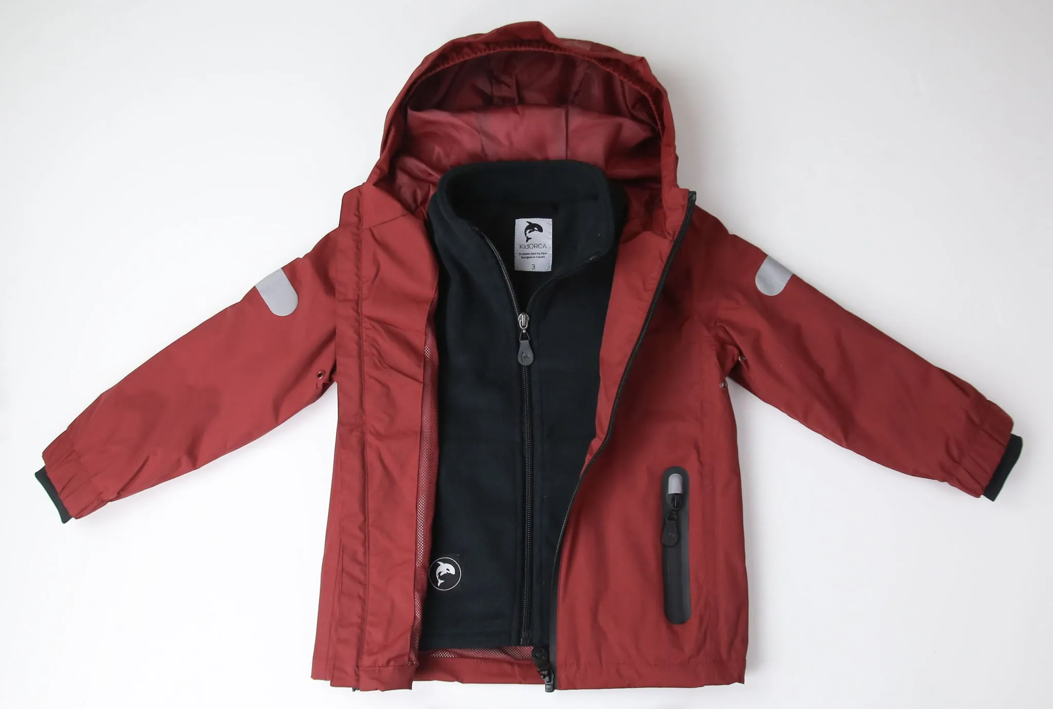 KidORCA Kids Rain Jacket _ Merlot _ Model 2022