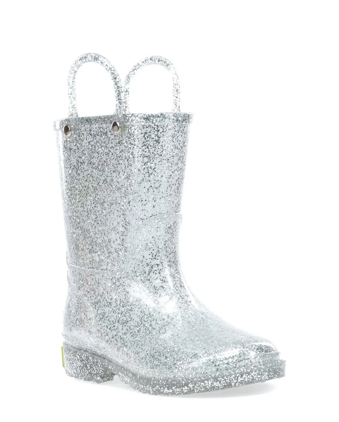 Kids Glitter Rain Boot - Silver