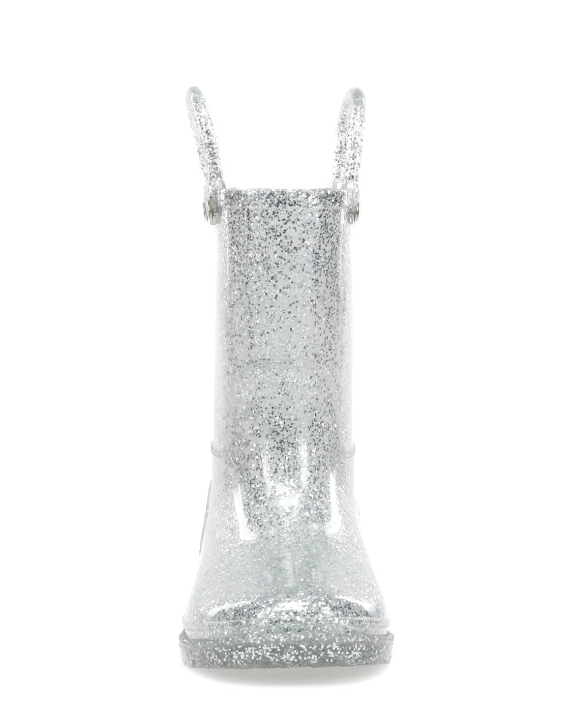 Kids Glitter Rain Boot - Silver