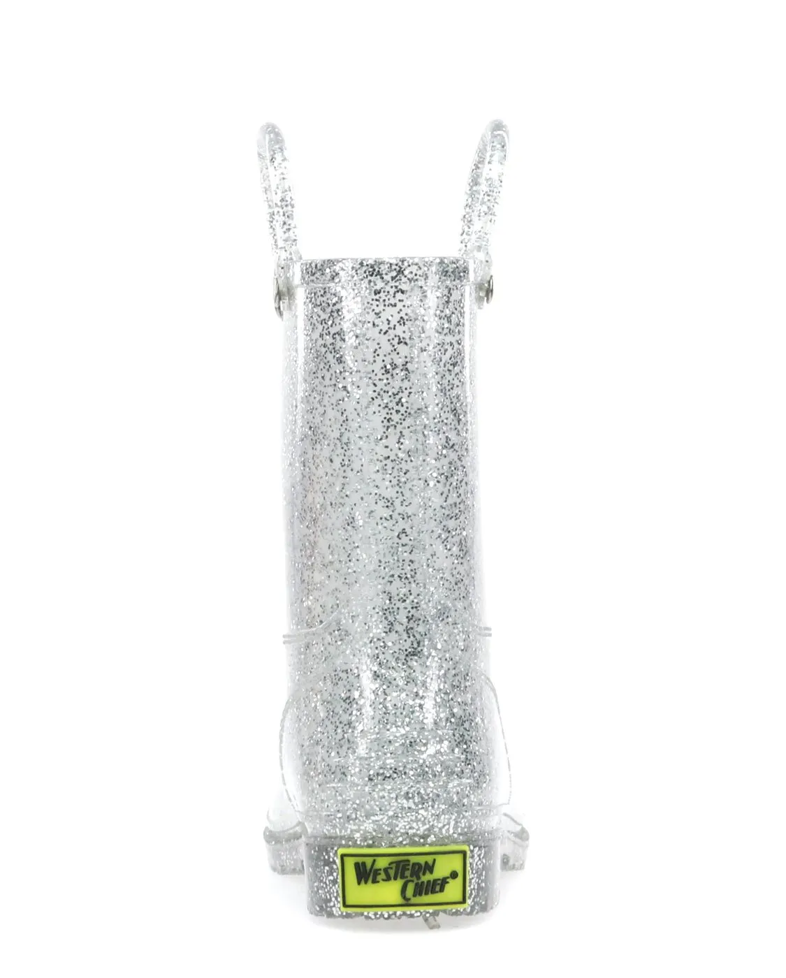 Kids Glitter Rain Boot - Silver