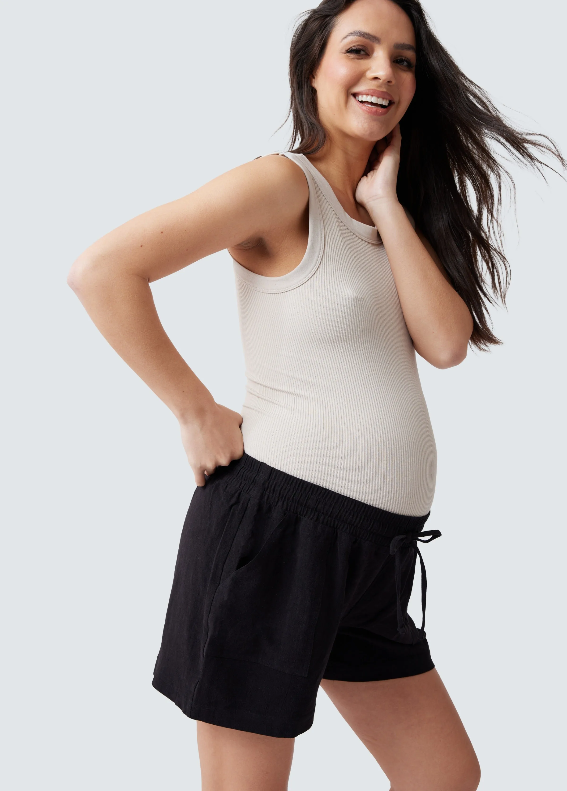 Maternity Patch Pocket Shorts