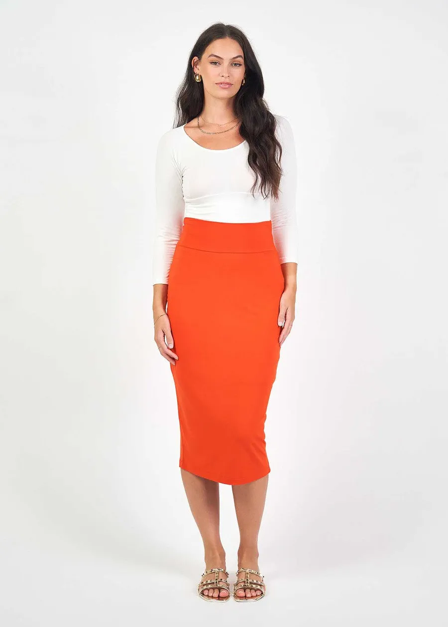 Maxi Bamboo Whitney Tube Skirt - Fiery Red