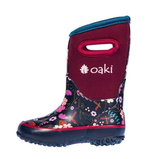 Neoprene Rain/Snow Boots: Midnight Floral