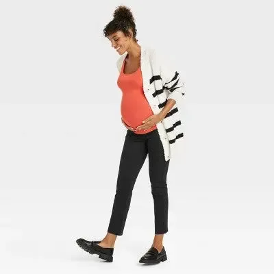 New - Isabel Maternity by Ingrid & High Rise Standard Fit Ankle Ponte Pants