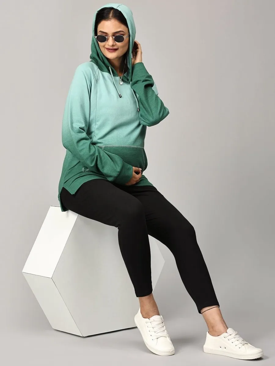 Ombre Meadow Maternity and Nursing Sweatshirt Hoodie