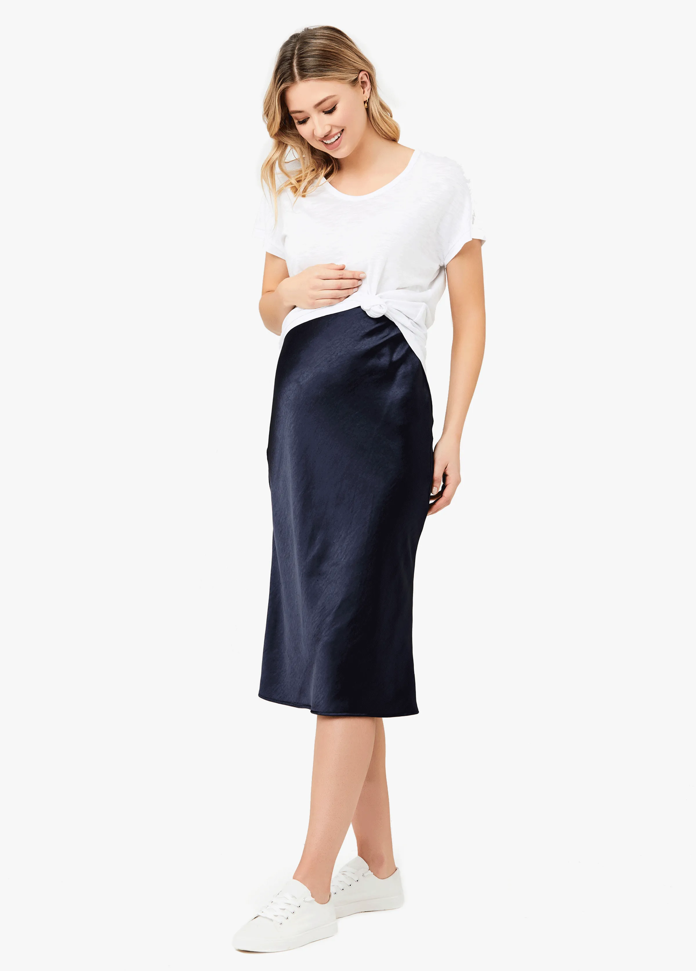 Ripe Maternity Lexie Statin Maternity Midi Skirt