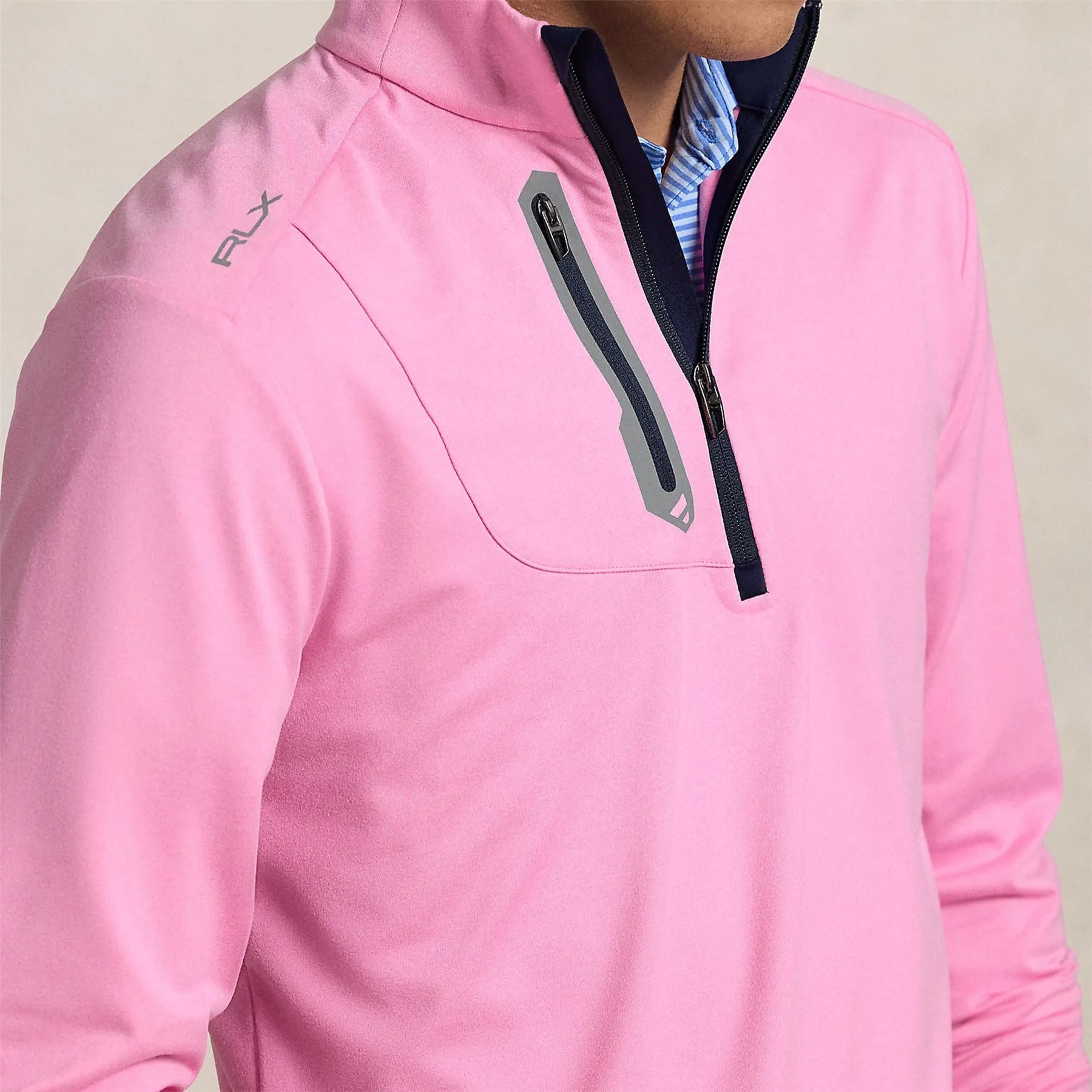 RLX Classic Fit Performance Jersey Mid Layer Laguna Pink - AW24