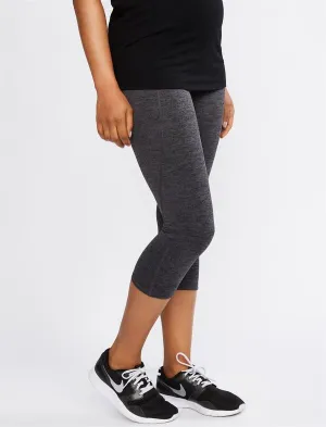 Secret Fit Belly Crop Active Maternity Pants in Spacedye