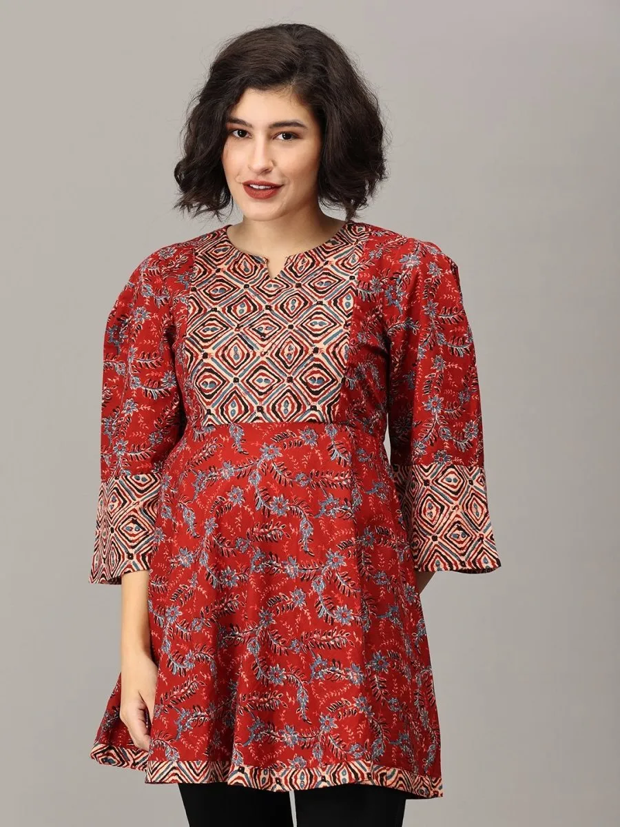 Sindhoora Maternity and Nursing Short Kurti