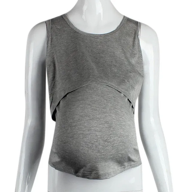 Sleeveless Maternity Feeding Vest  Maternity Clothes