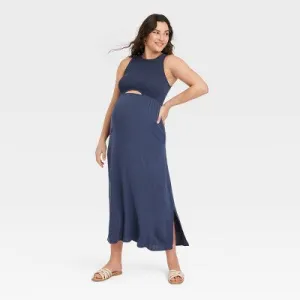 Smocked Cut Out Maxi Maternity Dress - Isabel Maternity by Ingrid & Isabel