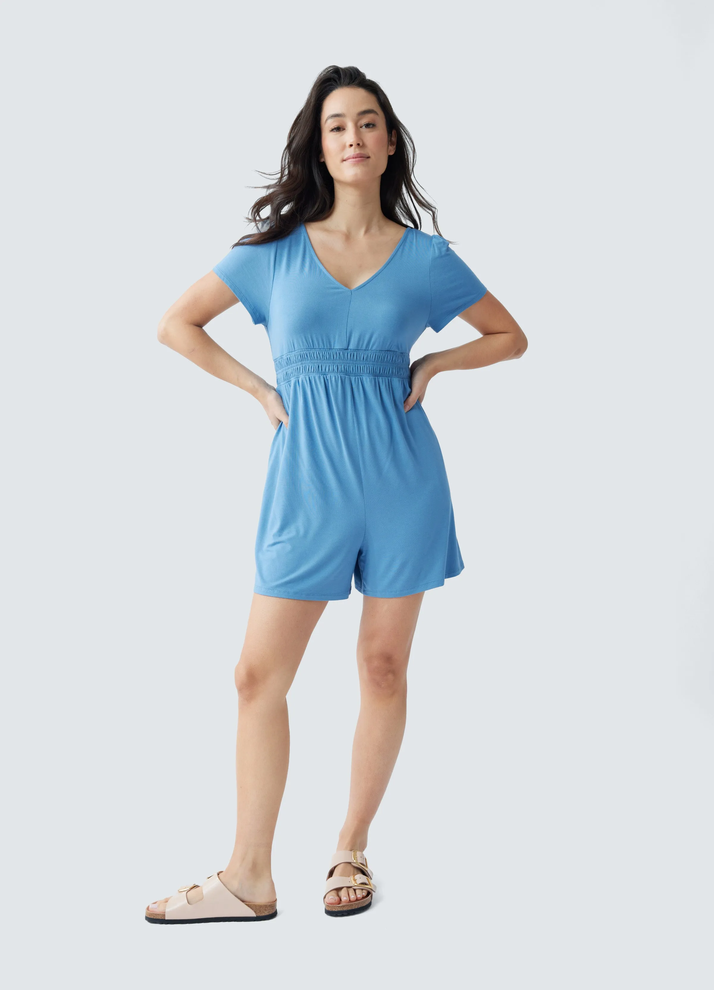 Soft Knit Maternity Romper