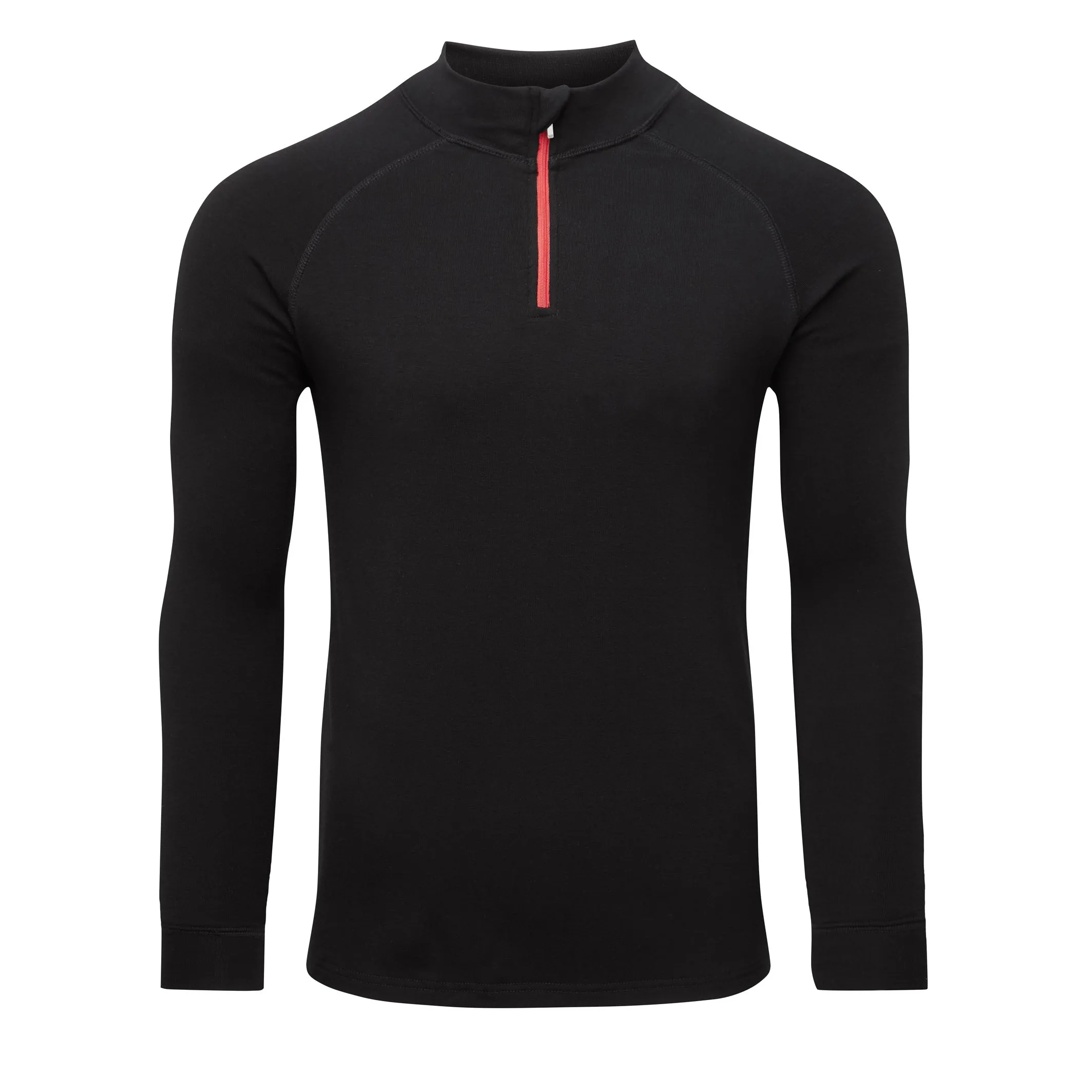 Steiner Mens Soft-Tec Half Zip Thermal Top Black/Red