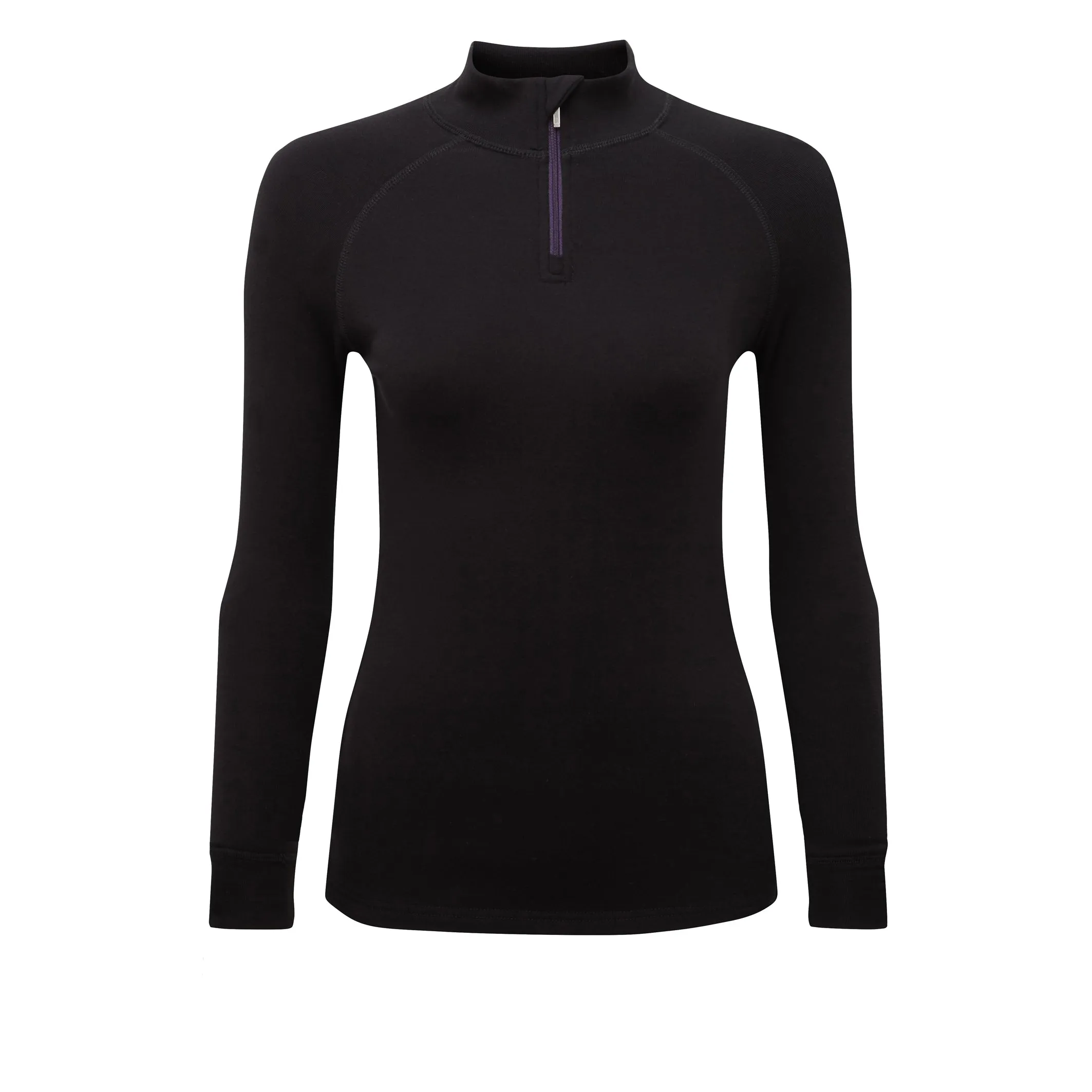 Steiner Womens Soft-Tec Half Zip Thermal Top Black/Purple