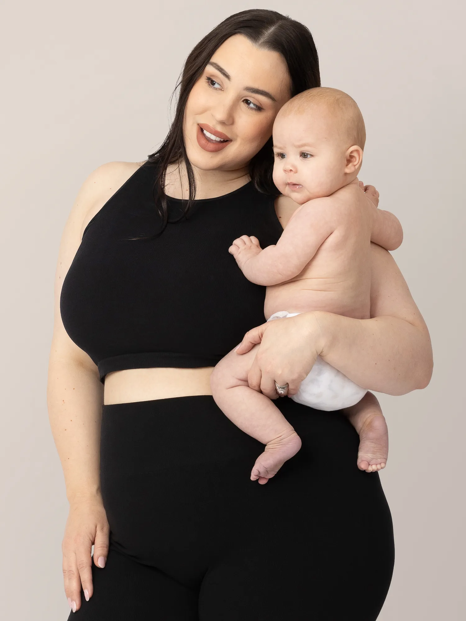 Sublime® Bamboo Maternity & Nursing Longline Bra | Black