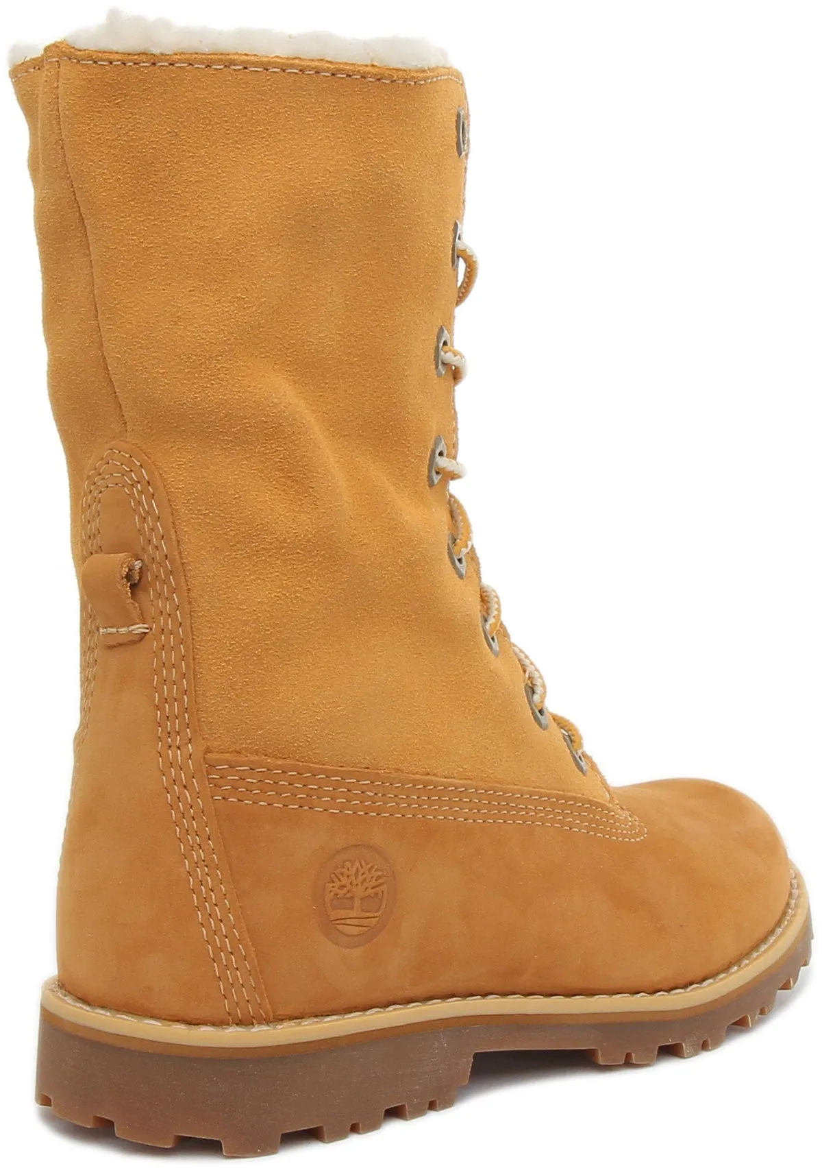 Timberland 2236B 6inch Fold Down Fur In Wheat For Kids