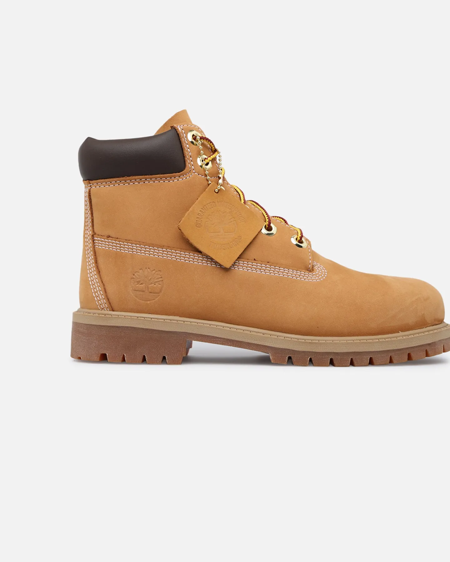 Timberland Kids' 6-Inch Premium Waterproof Boot Wheat Nubuck