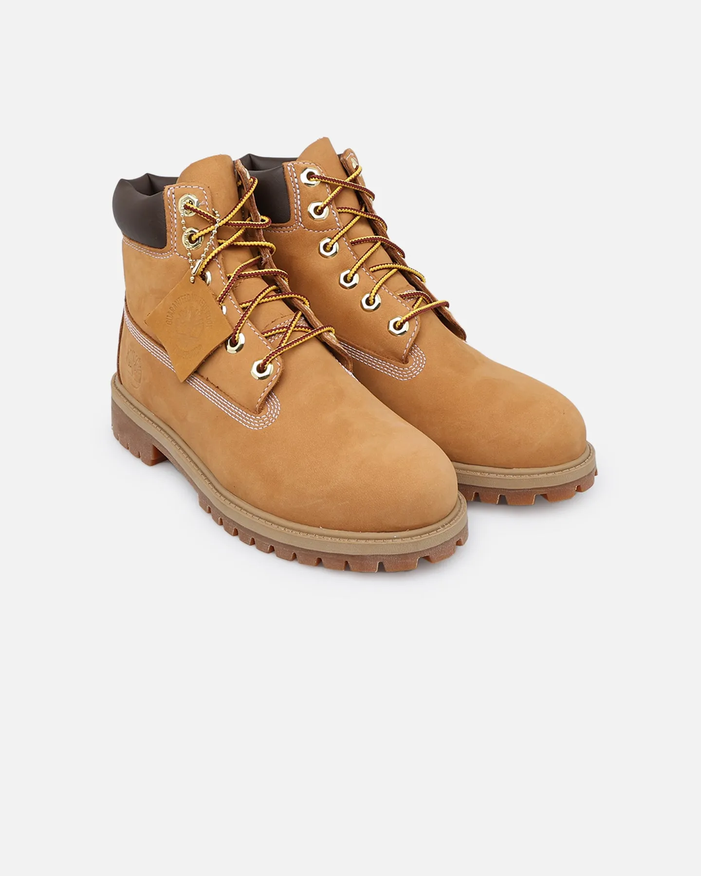 Timberland Kids' 6-Inch Premium Waterproof Boot Wheat Nubuck