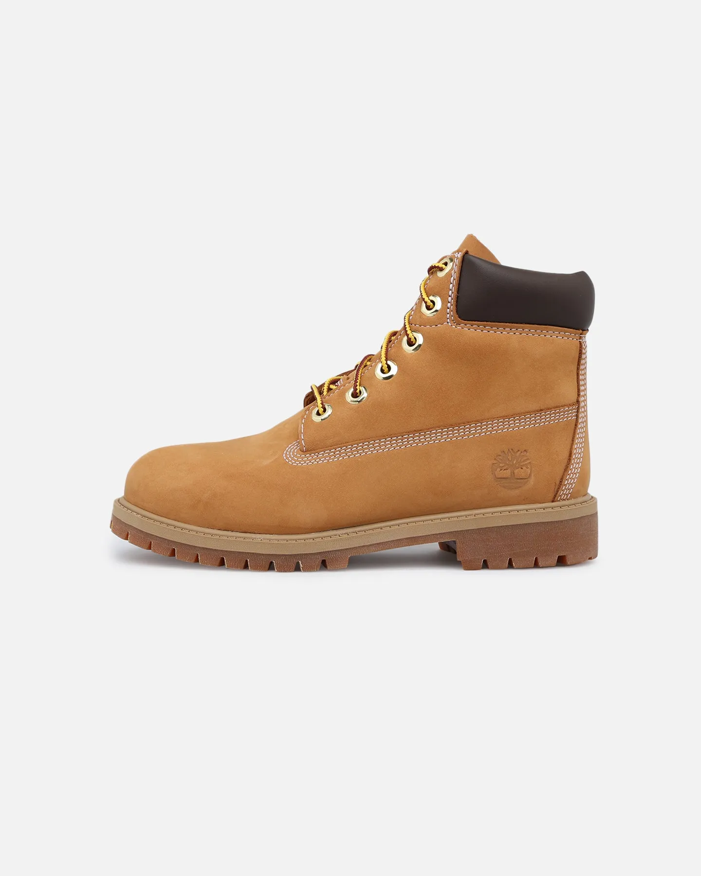 Timberland Kids' 6-Inch Premium Waterproof Boot Wheat Nubuck