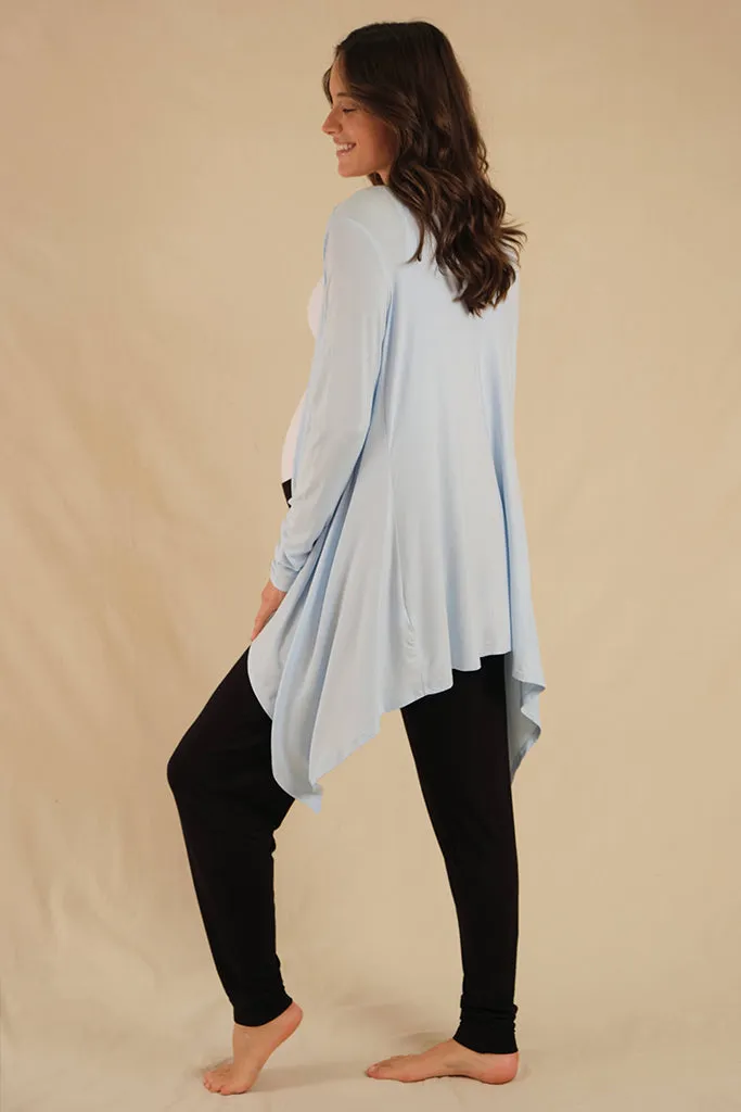 Waterfall Maternity Cardigan - Powder Blue